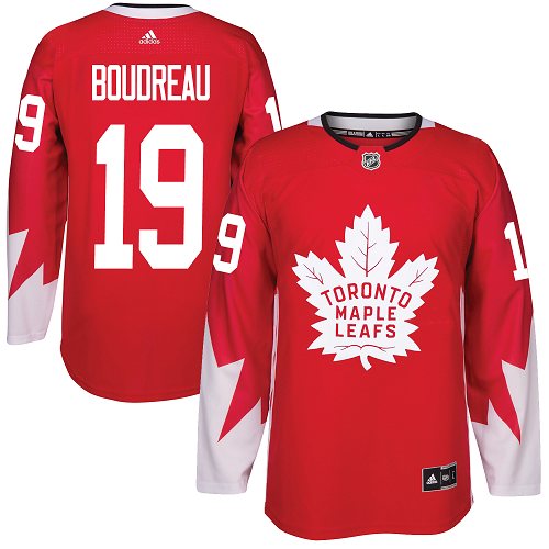 Adidas Maple Leafs #19 Bruce Boudreau Red Team Canada Authentic Stitched NHL Jersey